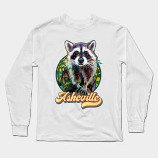 Cute Asheville NC Raccoon by Robert Phelps Long Sleeve T-Shirt